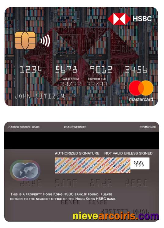 Hong Kong HSBC bank mastercard